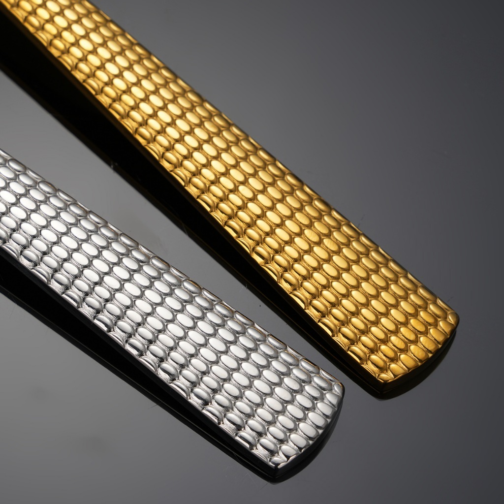 ช้อนส้อมสเตนเลส เกรด 304 แบบหนา ลายนูน ของใช้บนโต๊ะอาหาร สไตล์ตะวันตก สําหรับใส่สเต็ก มีด กาแฟ - รูปที่ 2