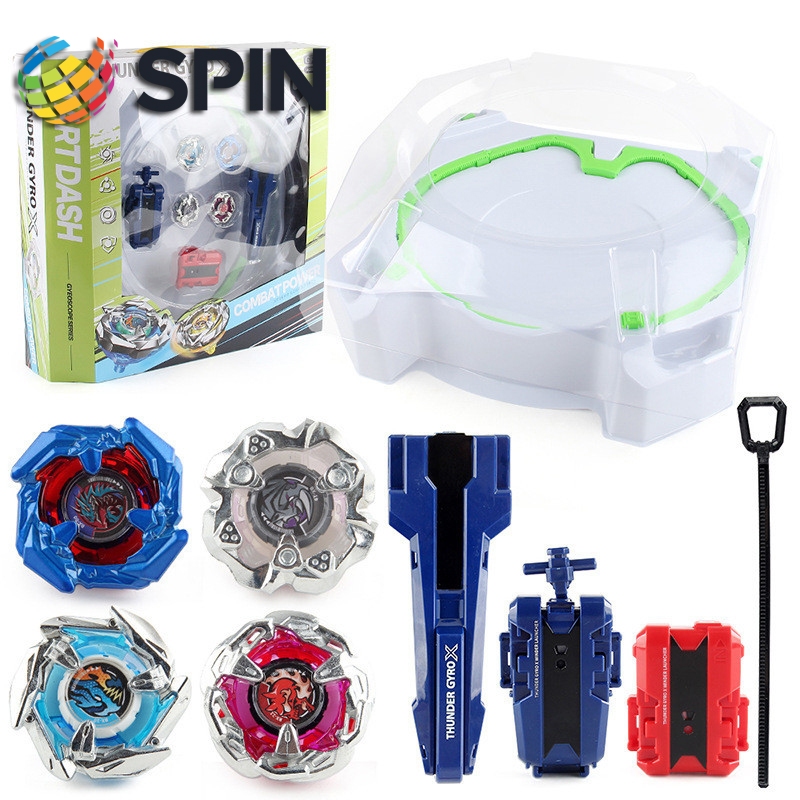 เบย์เบลด x BX-19 BX-20 BX-21 BX-00 4pcs Gyro X พร้อมกับ Launcher Grip BX-10 ชุดจานต่อสู้สนามกีฬาสำหร