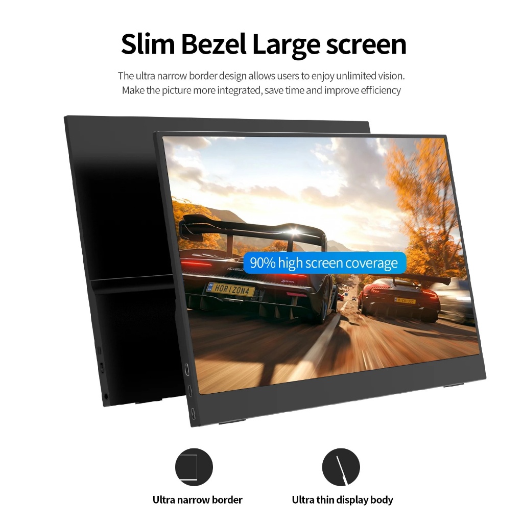 JSHIX จอพกพา 1080P จอมอนิเตอร์ 1920*1080 จอเสริม notebook portable monitor จอทัชสกรีน FHD จอคอม 15.6 นิ้ว จอภาพแบบพกพา MINI monitor จอคอม 60/144Hz จอ พกพา สําหรับ Switch XBOX PS4 โทรศัพท์มือถือ แล็ปท็อป