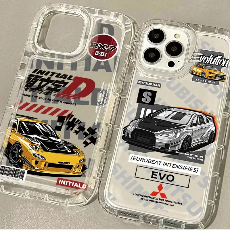 เคสโทรศัพท์มือถือ ซิลิโคน TPU ใส ลายการ์ตูนอนิเมะ Initial D สําหรับ Xiaomi Redmi Note 13 12 Pro Plus 5G 11 Pro 10 4G 12 Turbo 9S 9 Pro Max