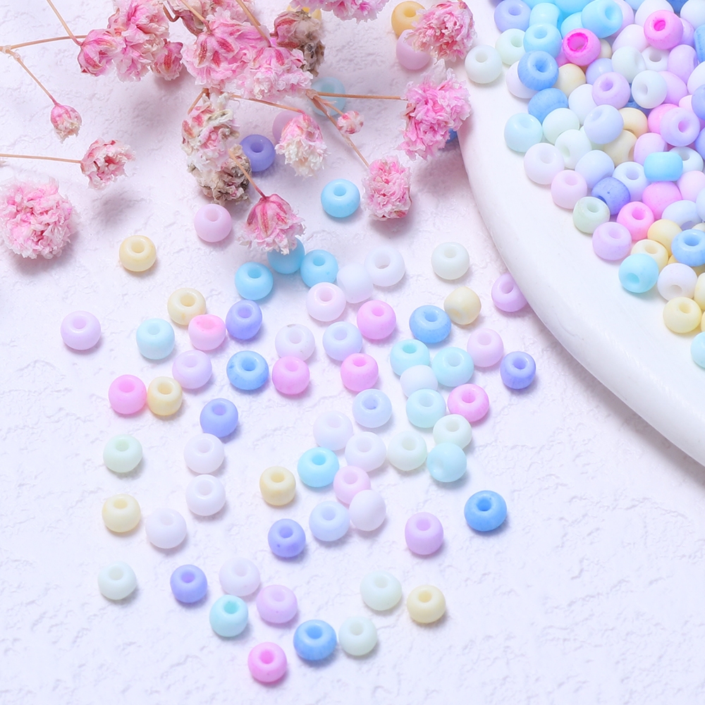 ลูกปัดแก้ว สีมาการอง เนื้อแมตต์ ขนาด 2 มม. 3 มม. 4 มม. สําหรับทําเครื่องประดับ สร้อยคอ สร้อยข้อมือ แหวน DIY