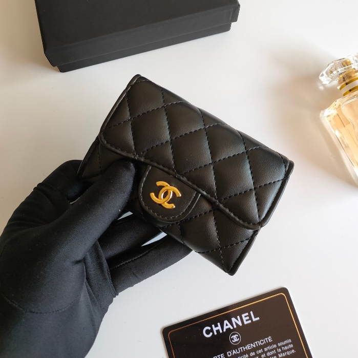 Chanel ของแท้ กระเป๋าใส่เหรียญ อเนกประสงค์ สําหรับผู้หญิง