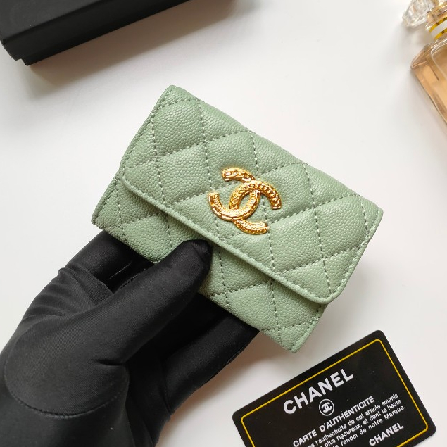 Chanel ของแท้ กระเป๋าใส่เหรียญ อเนกประสงค์ สําหรับผู้หญิง