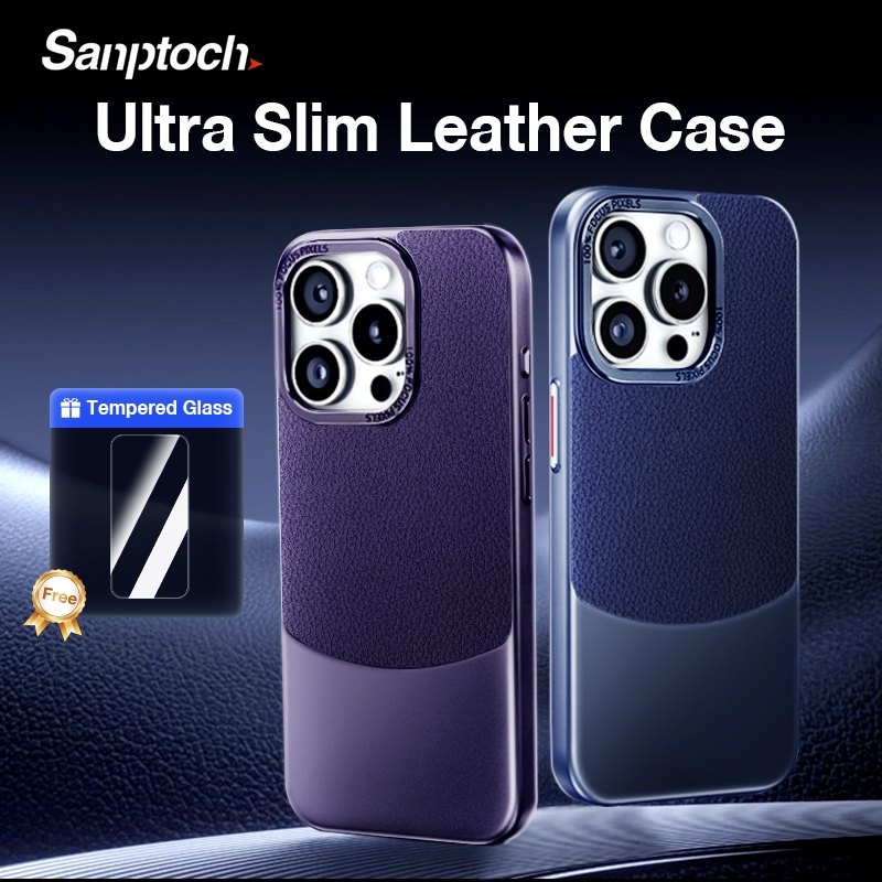 เคสโทรศัพท์มือถือหนัง PC บางพิเศษ กันกระแทก ลาย Sanptoch สําหรับ iPhone 15 14 13 12 Pro Max 15 Pro Max