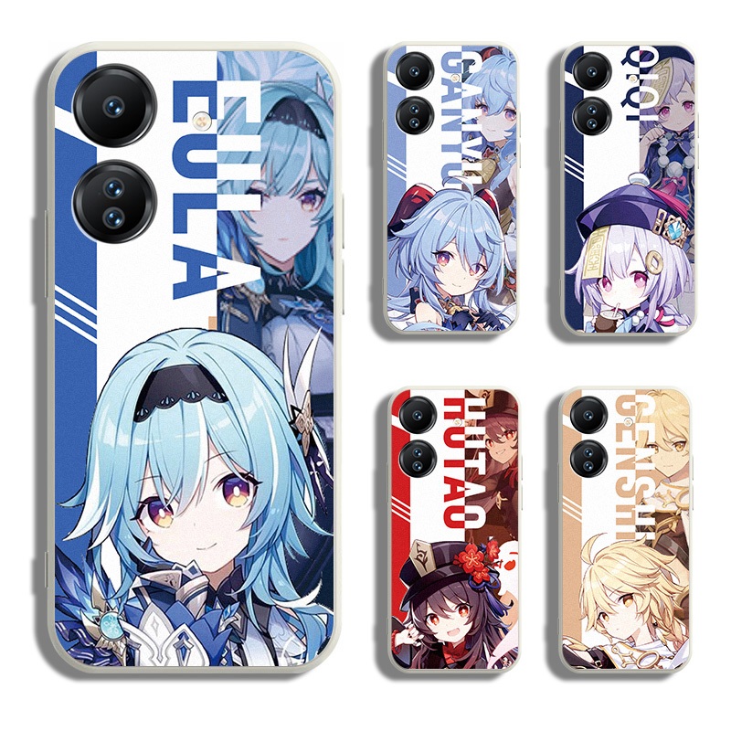 เคสโทรศัพท์มือถือนิ่ม เนื้อแมตต์ สีดํา สําหรับ Redmi Note 13 13C Pro Plus 4G 5G Genshin Impact Hu Tao Eu la gan yu