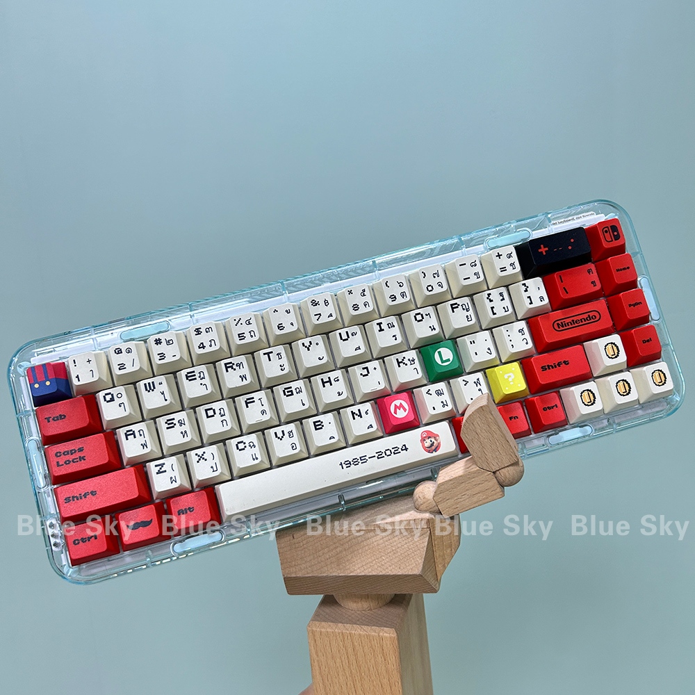 2026 ปุ่มกด Super Mario PBT โปรไฟล์เชอร์รี่ ปุ่มกดย้อมซับลิเมชั่น