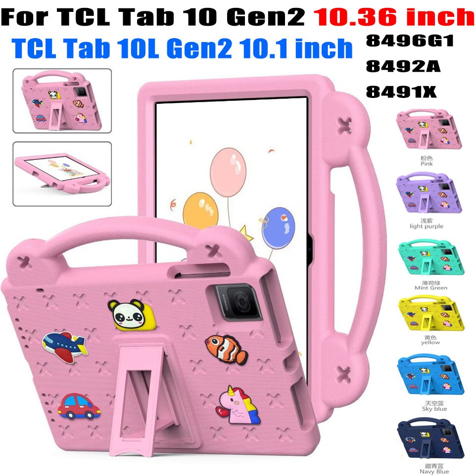 สําหรับ TCL Tab 10 Gen2 10.36 นิ้ว 8496G1 แบบพกพาน้ําหนักเบาน่ารักการ์ตูน EVA แท็บเล็ต TCL Tab 10L Gen2 10.36 เด็กทน Drop ฝาครอบ