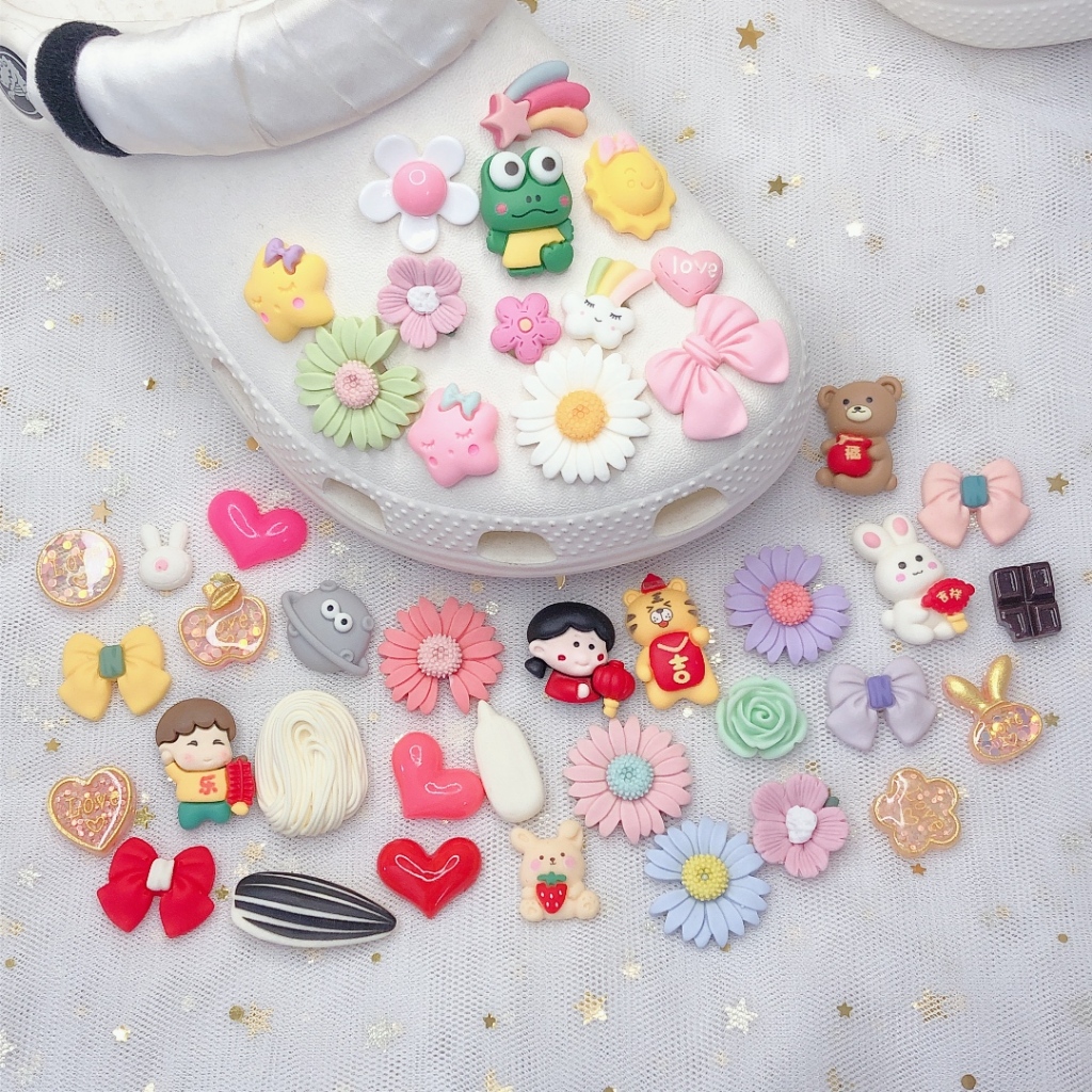 อุปกรณ์เสริม จี้รูปรองเท้า Cros Jibit Charm Diy สําหรับผู้หญิง จํานวน 1 ชิ้น