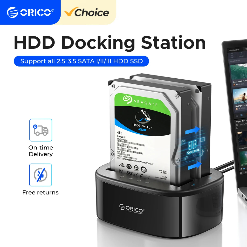 ORICO HDD Docking Station รองรับ 18TB HDD(6228US3)
