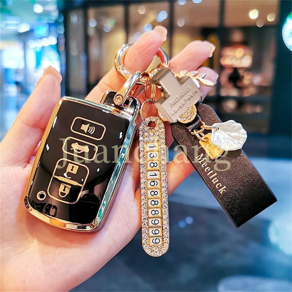 เคสรีโมตกุญแจรถยนต์ TPU 4 ปุ่ม สําหรับ Toyota Avalon Camry Corolla RAV4 Highlander Auris CHR Land Cruiser - รูปที่ 6