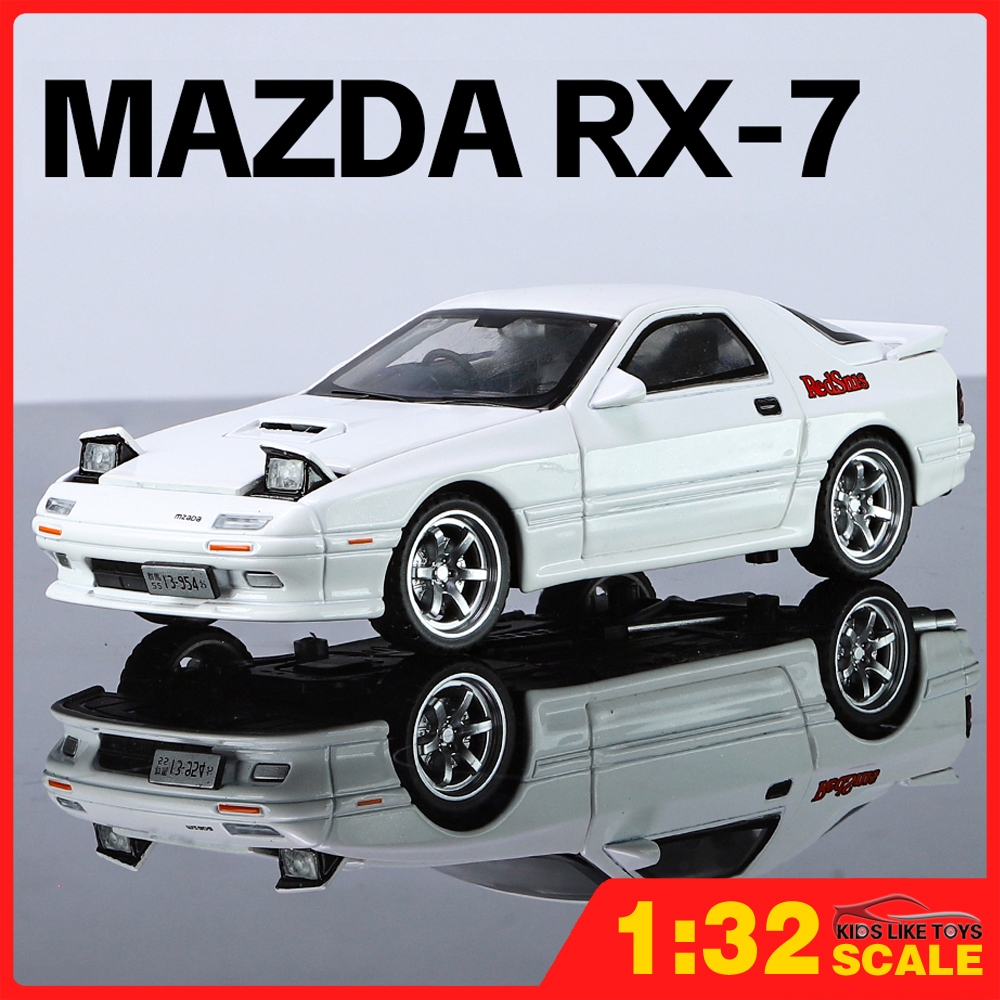 Klt โมเดลรถยนต์ 1:32 Mazda RX-7 โลหะอัลลอย ของเล่นสําหรับเด็กผู้ชาย