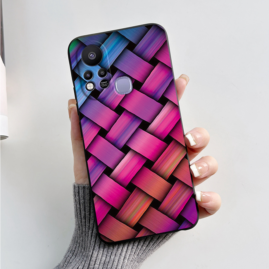 เคสซิลิโคนนิ่ม ป้องกันกล้อง สีดํา สําหรับ Infinix Hot 11s Case X6812 X6812B - รูปที่ 3