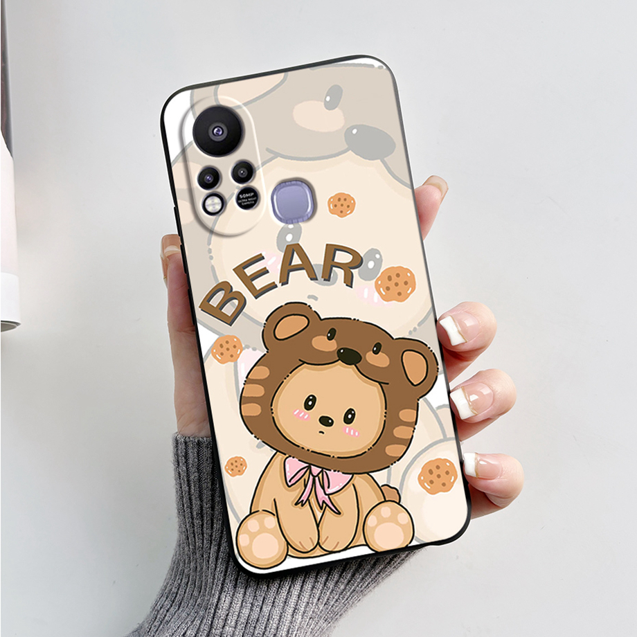 เคสซิลิโคนนิ่ม ป้องกันกล้อง สีดํา สําหรับ Infinix Hot 11s Case X6812 X6812B - รูปที่ 5