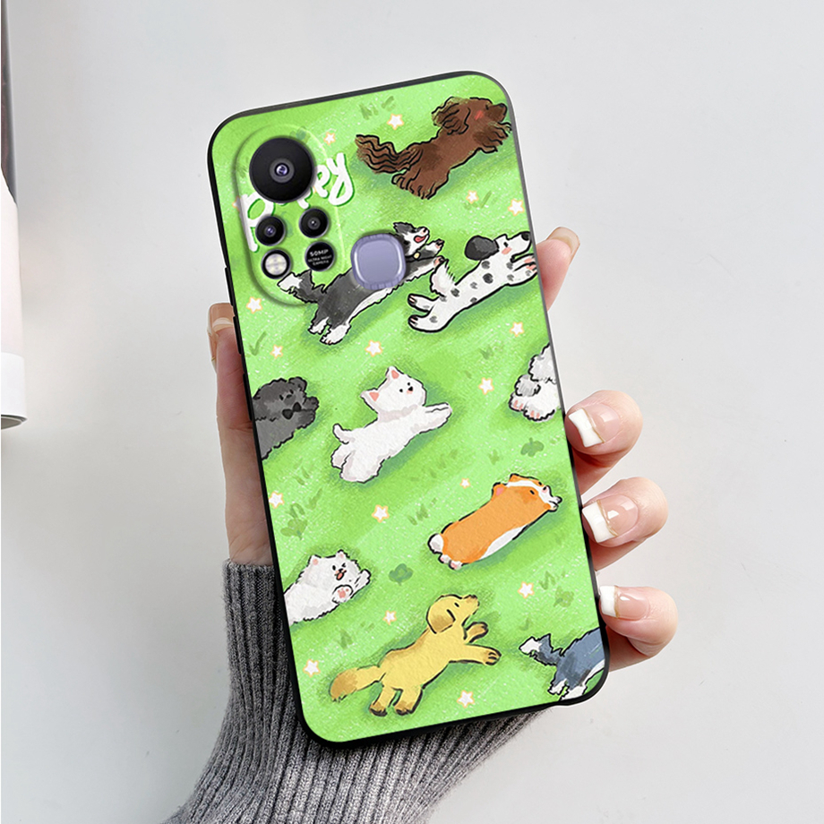 เคสซิลิโคนนิ่ม ป้องกันกล้อง สีดํา สําหรับ Infinix Hot 11s Case X6812 X6812B - รูปที่ 6