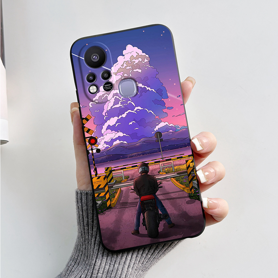 เคสซิลิโคนนิ่ม ป้องกันกล้อง สีดํา สําหรับ Infinix Hot 11s Case X6812 X6812B - รูปที่ 4