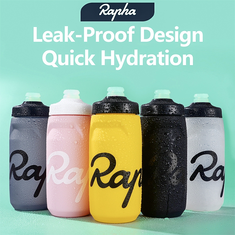 Rapha กระติกน้ําพลาสติก ปลอด BPA 620 750 มล. กันรั่วซึม บีบได้ ไร้สาร BPA สําหรับตั้งแคมป์ เดินป่า กีฬา จักรยาน กาต้มน้ํา ฝ้า ดํา ชมพู เทา เหลือง มีฝาครอบกันฝุ่น