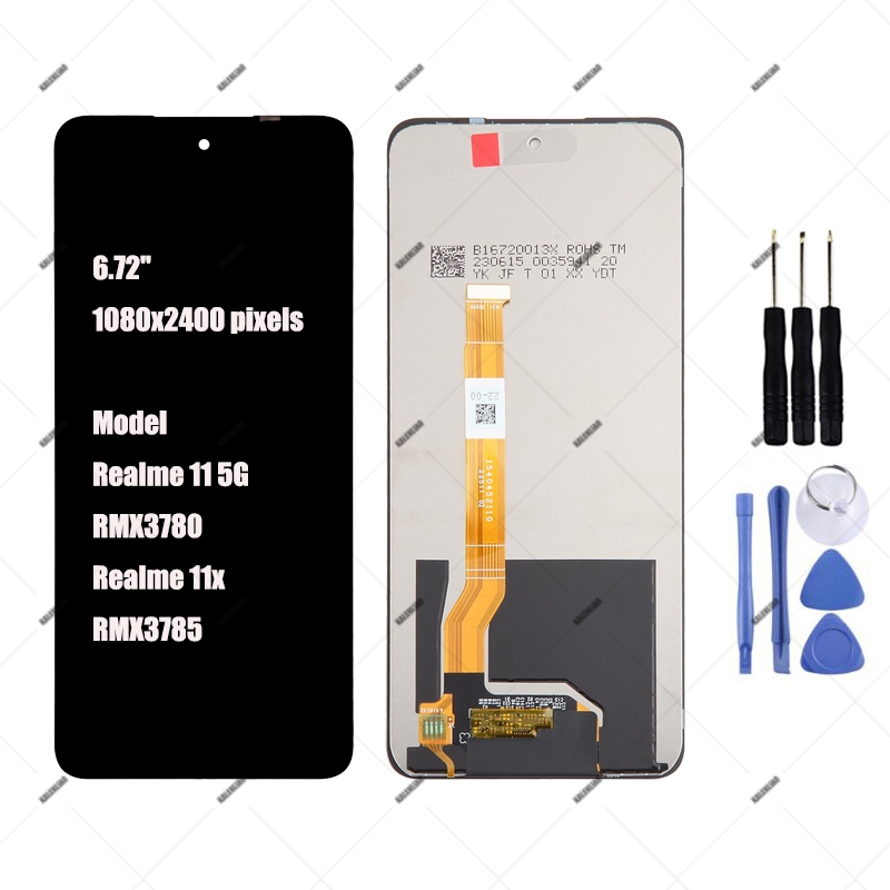 สําหรับRealme 11 12 5G 11X 12XจอแสดงผลLCD Touch Screen Digitizer Assemblyเปลี่ยน
