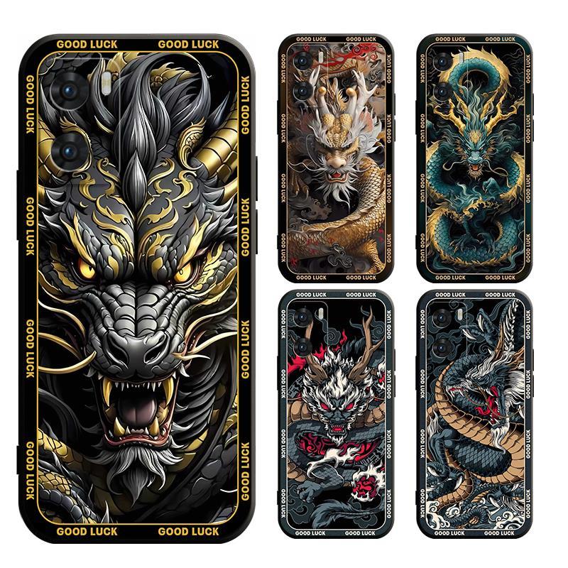 เคส OPPO A5 A9 A31 A12 A11K 2020 A3S A5S A7 F1S F5 F9 F11 F7 realme C1 A12E Pro นิ่ม เนื้อแมตต์ ลายมังกร สําหรับ