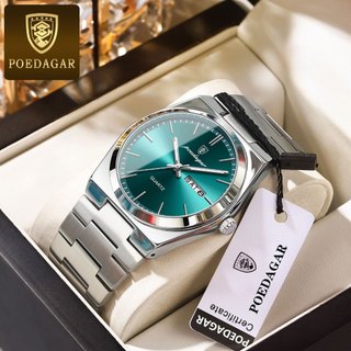 POEDAGAR New Watch For Men Waterproof Original Stainless Steel Relo Luminous Fashion Mens Watches