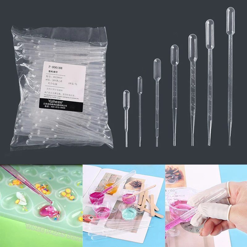 หลอดบีบพลาสติก หลอดหยดเอนกประสงค์ ครบทุกไซส์ บรรจุแพ็คละ 6ชิ้น