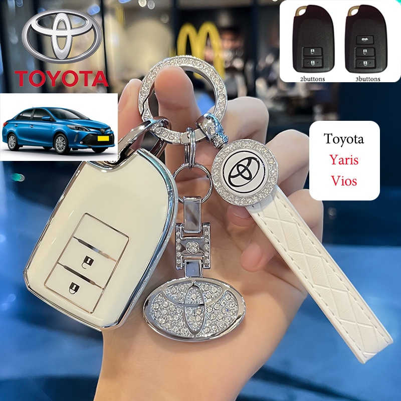 เคสกุญแจรีโมทรถยนต์ Tpu สําหรับ Toyota 2ปุ่ม 3 ปุ่ม Yaris Vios