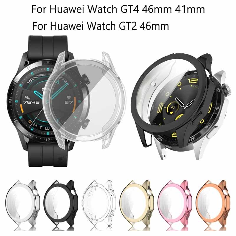 เคส Huawei Watch GT 4 GT4 41mm 46mm ฟิล์มเนื้อ TPU ลงโค้ง แบบใส สำหรับ สำหรับ Huawei Watch GT2 46mm สมาร์ทวอทช์