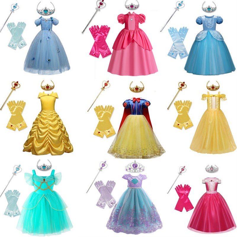 Nnjxd ชุดคอสเพลย์เจ้าหญิง Frozen สําหรับเด็กผู้หญิง 4-10 ปี