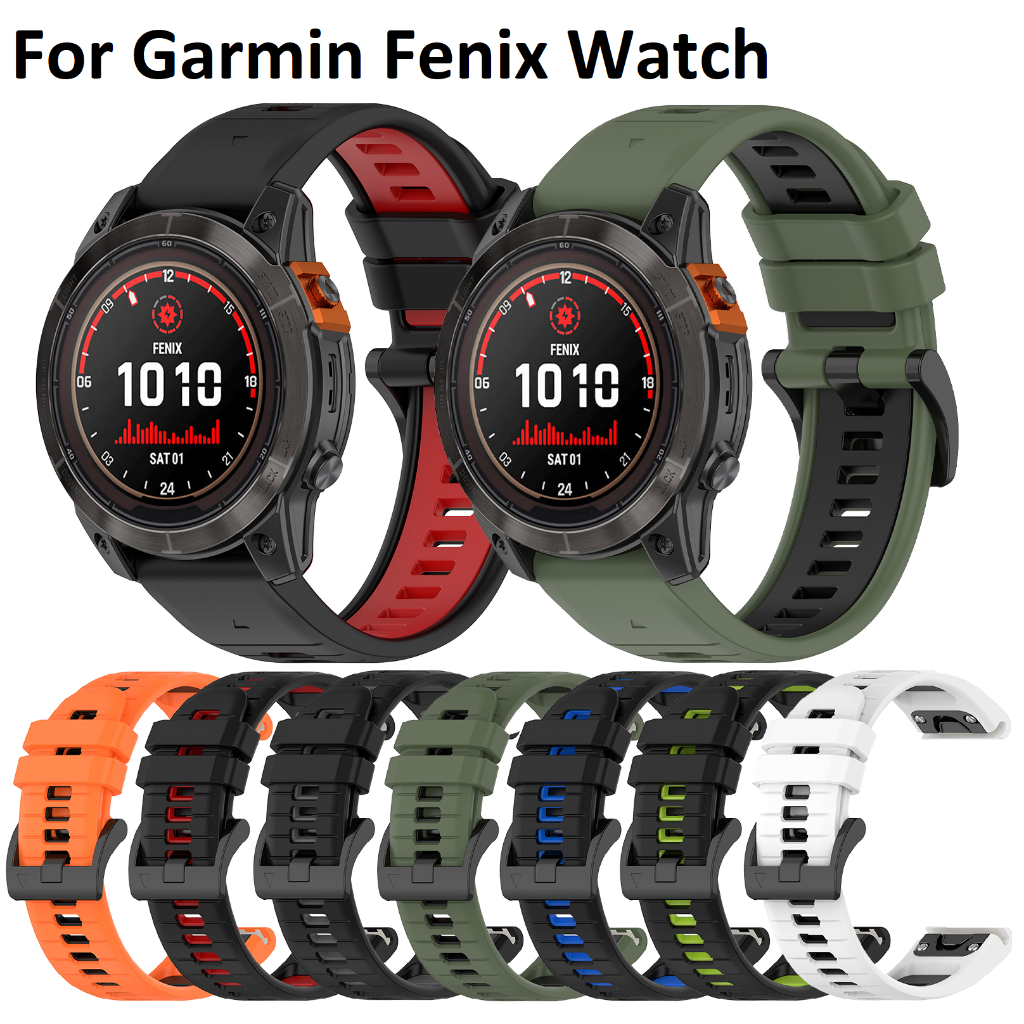 สายนาฬิกาข้อมือซิลิโคน สําหรับ Garmin Fenix 7X Fenix 7 Fenix 6X Fenix 6 Pro Fenix 5X Fenix 5 Plus