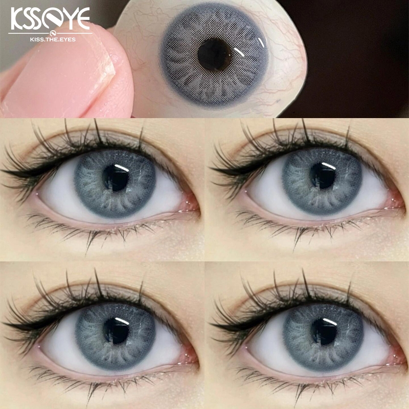 Ksseye คอนแทคเลนส์ไฮโดรเจล แบบนิ่ม ใส่สบาย 2 ชิ้น DIA:14.0-14.5 มม. WT:40%