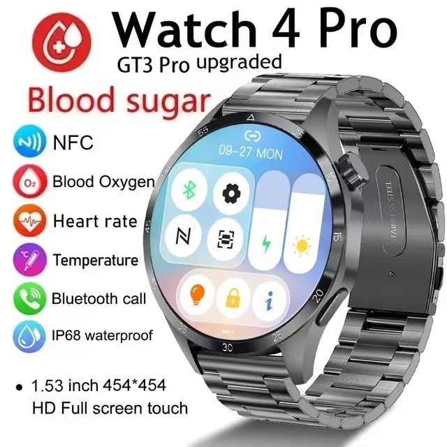 Amoled นาฬิกาข้อมือสมาร์ทวอทช์ หน้าจอความละเอียดสูง GT4 Pro+ HUAWEI watch 4 Pro เชื่อมต่อบลูทูธ GT4 2024 สําหรับผู้ชาย