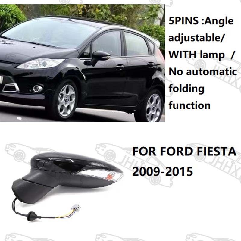 กระจกมองหลังอัตโนมัติ แบบพับได้ สําหรับ Ford Fiesta 2009 2010 2011 2012 2013 2014 2015