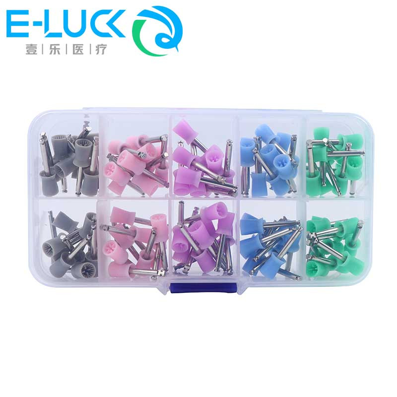 E-luck ถ้วยขัดฟัน แบบใช้แล้วทิ้ง หลากสี 100 ชิ้น / กล่อง สําหรับหูฟัง พร้อมกล่องเก็บ