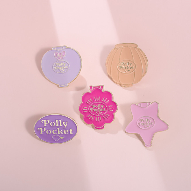 เข็มกลัด รูปเกม Polly Pocket Enamel Pin สไตล์เรโทร สําหรับเพื่อน แฟนคลับ