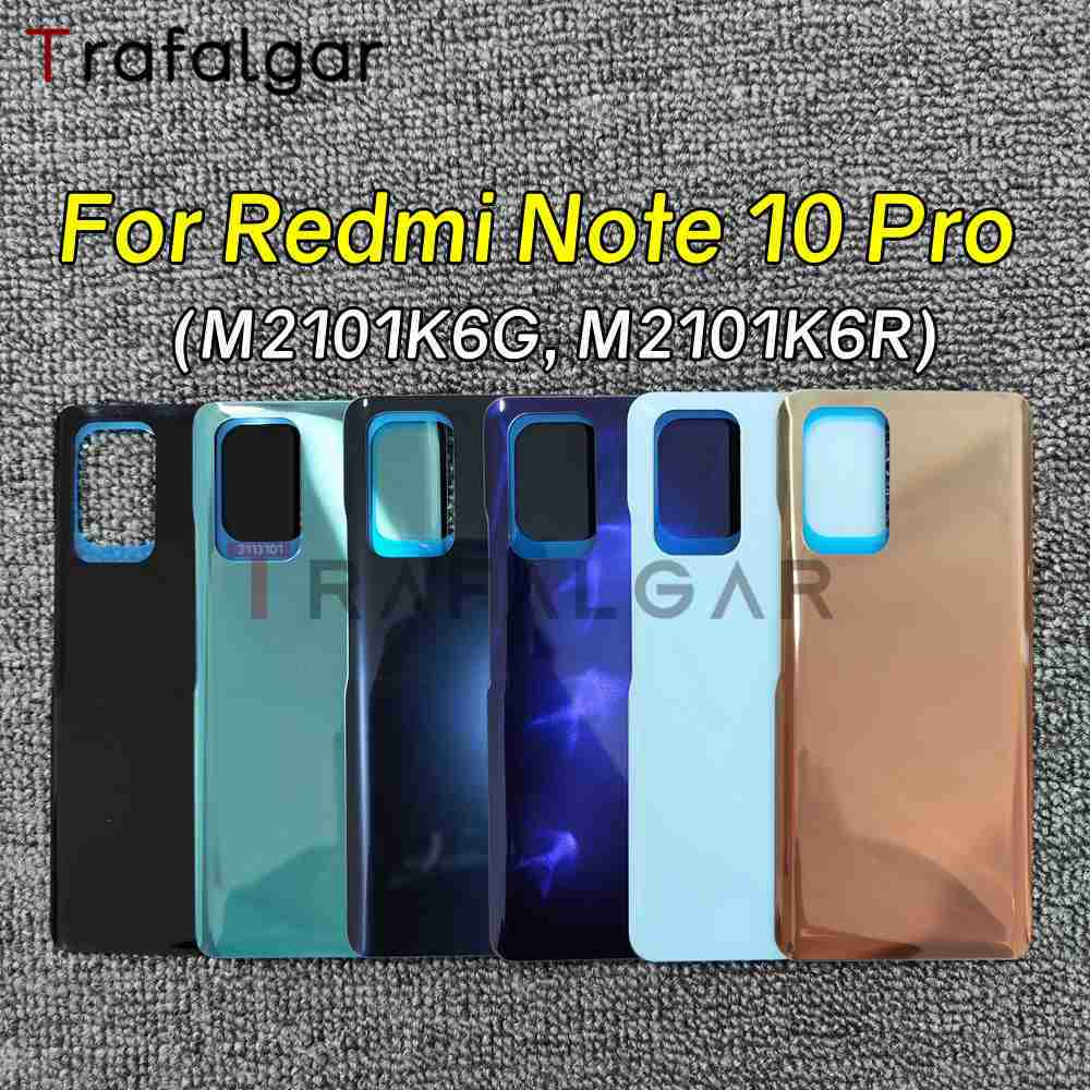 เคสแบตเตอรี่ด้านหลัง พร้อมสติกเกอร์กาว สําหรับ Xiaomi Redmi Note 10 Pro M2101K6G M2101K6R
