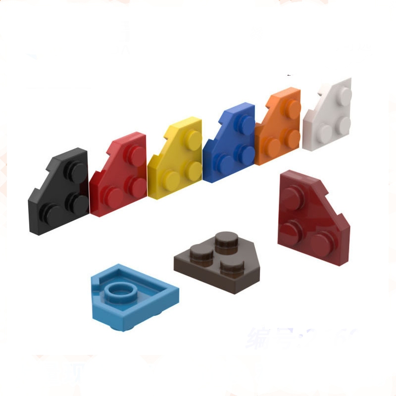 10pcs แผ่น MOC อะไหล่ 26601 Wedge 2×2 ตัดมุม Building Blocks DIY อุปกรณ์เสริมประกอบอิฐของเล่นเพื่อการศึกษาสําหรับของขวัญเด็ก ราคา ถูกที่สุด ดีลบีเคเค
