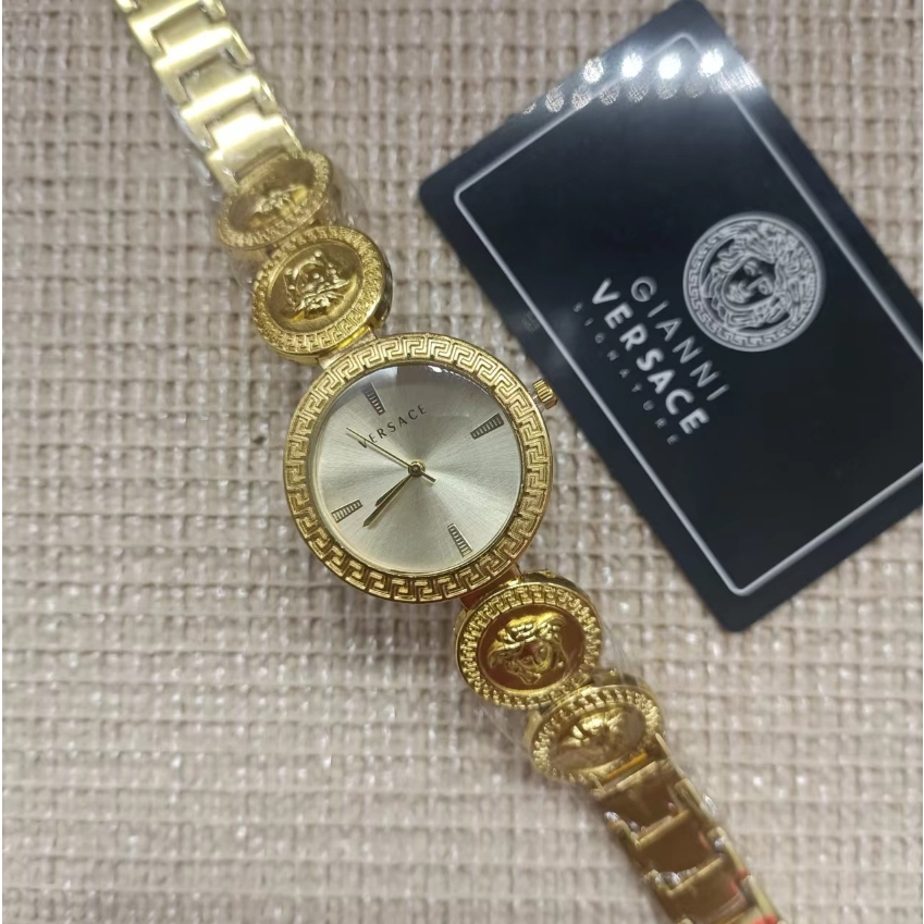 Versace Versace Medusa Beauty Head Business Fanner Big Gold Watch ขายร ้ อนชุดนาฬิกาสร ้ อยข ้ อมือ