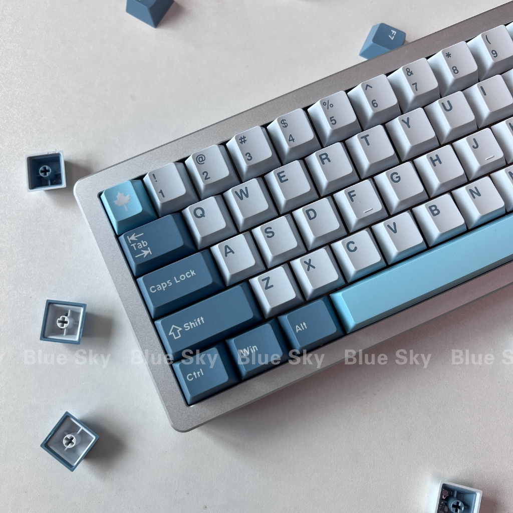 【Blue Sky】GMK theme SHOKO keycaps/Double shot/Cherry profile ABS material 163keys for standard 61/87/104/108/980/104/108 key keyboards