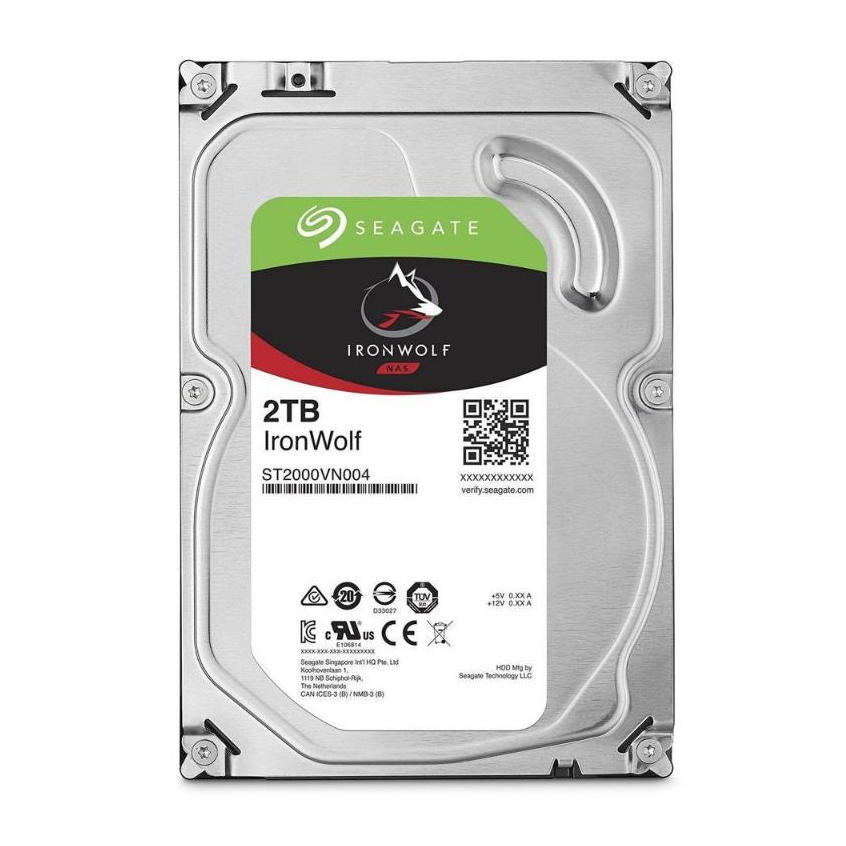 Seagate IronWolf ฮาร์ดไดรฟ์ภายใน ST2000VN004 2TB HDD 5900 RPM 64MB Cache SATA 6Gb/s 3.5 นิ้ว