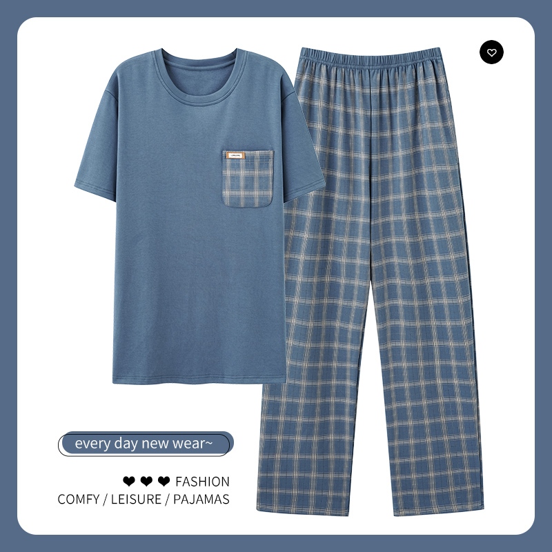 Men's Pajamas Set, High-end L - 4XL Cotton Pajamas, Cute Korean Pajamas Men Clothes