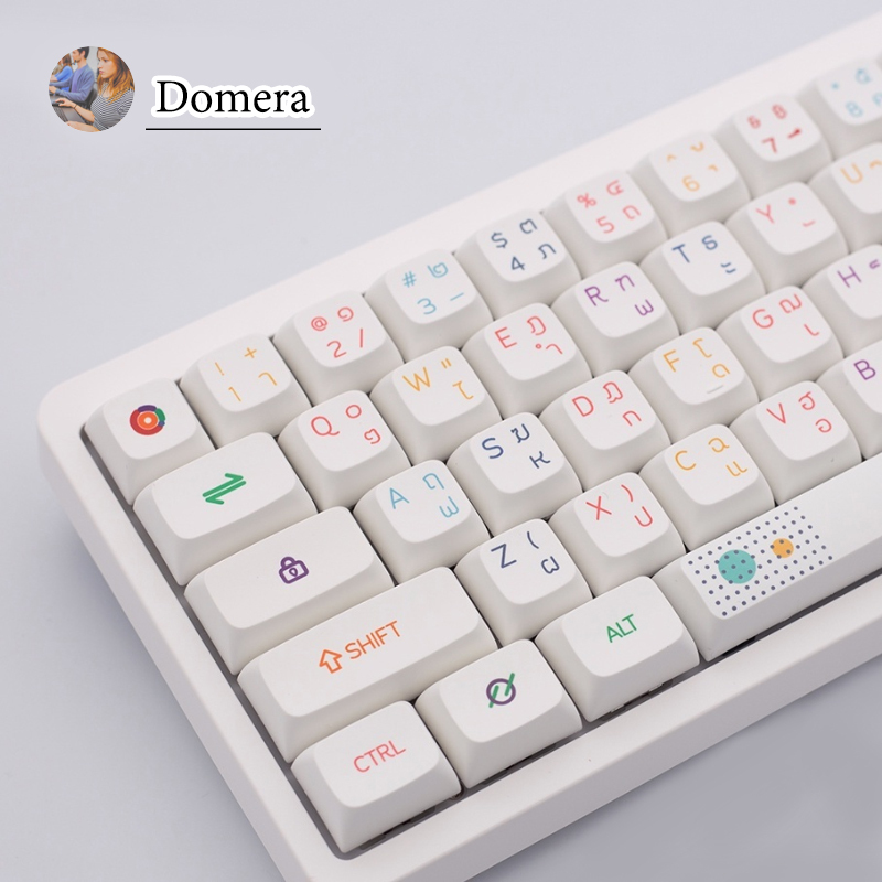 🔥ขายตรงจากโรงงาน🔥คีย์แคปแป้นพิมพ์เครื่องกลแบบระเหิดวัสดุ XDA neon PBT 127 คีย์ชุดเต็ม