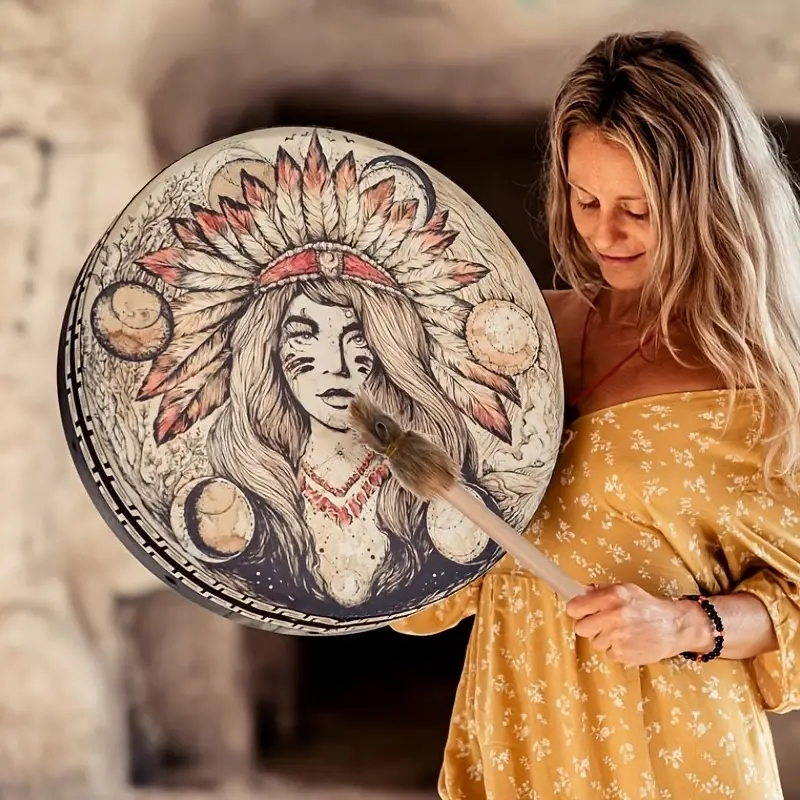 Gaia Goddess Shaman กลองเพอร์คัทชั่น กลองไซบีเรียน ต้นไม้แห่งชีวิต กลองมือเปิด กลองมือคุณ