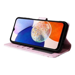 SAMSUNG หรูหราสําหรับsamsung Galaxy A56 5G A26 A36 A16 A06 S25 Ultra A55 A35 A15 A25 5G S24 Ultra A04s S24 Plus M13 5G S24 FE M13 4Gหนังดอกไม้กระเป๋าสตางค์