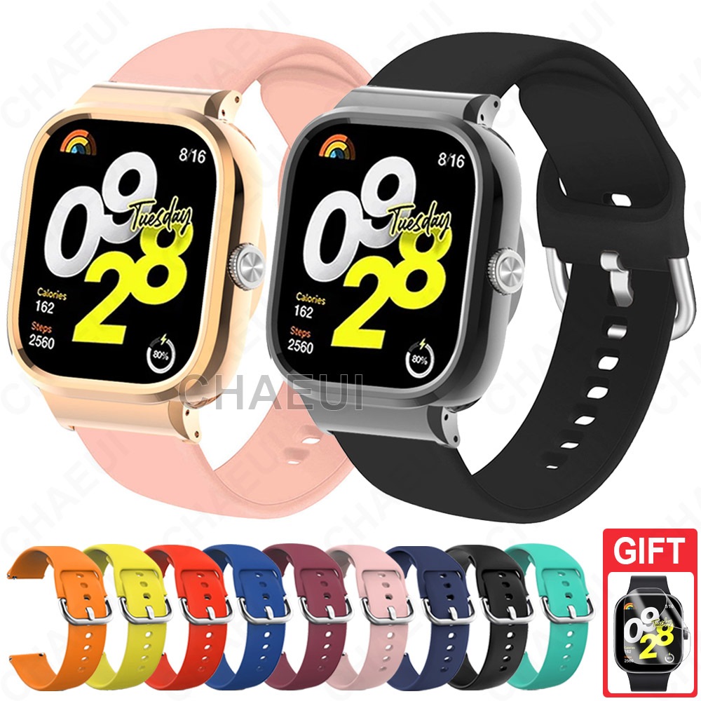 สายซิลิโคนพร้อมเคสเปลี่ยนวงสร้อยข้อมือสําหรับ Redmi Watch 6 5 4 3 2 Lite