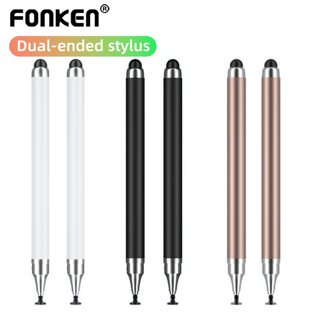Fonken 2 In 1 ปากกาสไตลัส แท็บเล็ต วาดภาพ ดินสอ Capacitive สําหรับสมาร์ทโฟน Android i-Pad i-Phone