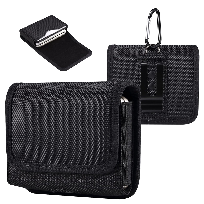 Universal Wear-Resist ไนลอนโทรศัพท์เข็มขัดเอวกระเป๋าพร้อมช่องใส่การ์ดสําหรับ Samsung Galaxy Z Flip 8/Flip 7/Flip 6