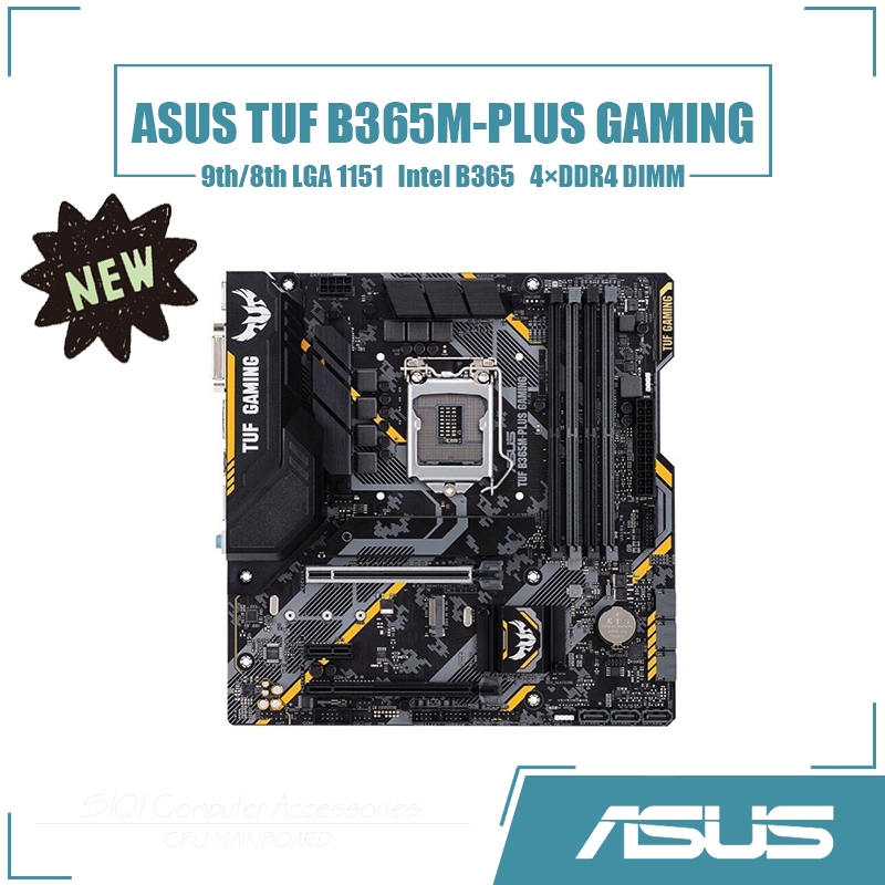 [ใหม่] Asus TUF B365M-PLUS GAMING เมนบอร์ดคอมพิวเตอร์ LGA 1151 DDR4 64G สําหรับ Intel B365 เดสก์ท็อป