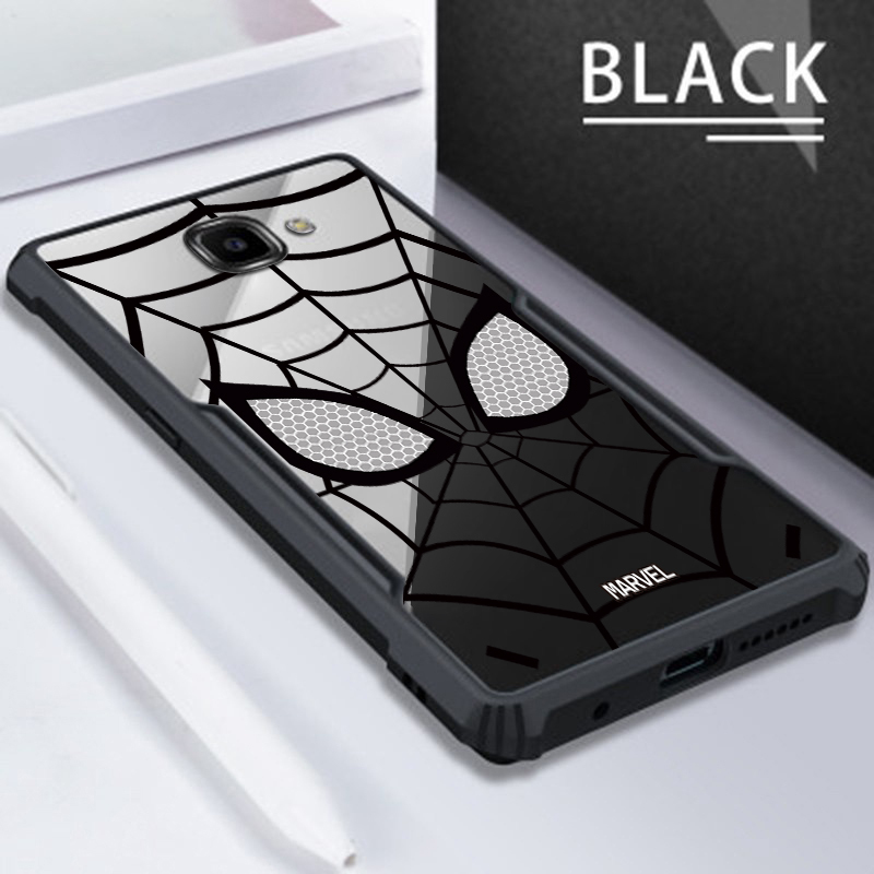 แฟชั่น Cool Spider Man ปลอก Samsung Galaxy C9 Pro C7 S25 S21 S20 A5 A6 A7 A9 A510 A710 A750 G530 FE Plus 2016 2018 กันกระแทกโปร่งใสป้องกันเคสโทรศัพท์