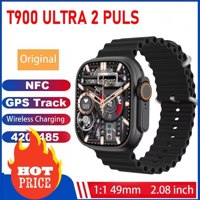นาฬิกาข้อมือสมาร์ทวอทช์ T900 pro Ultra2 plus watch9 บลูทูธไร้สาย 49 มม. 2.09 นิ้ว ECG VS H11 h12 h13 hello watch ultra 2