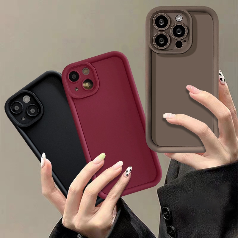 เคสโทรศัพท์ OPPO A3X A3 PRO A80 A79 A38 A18 A17 A57 2022 4G A78 A58 A7 A5S A12 Simple anti-Fallซิลิโคนเคสโทรศัพท์
