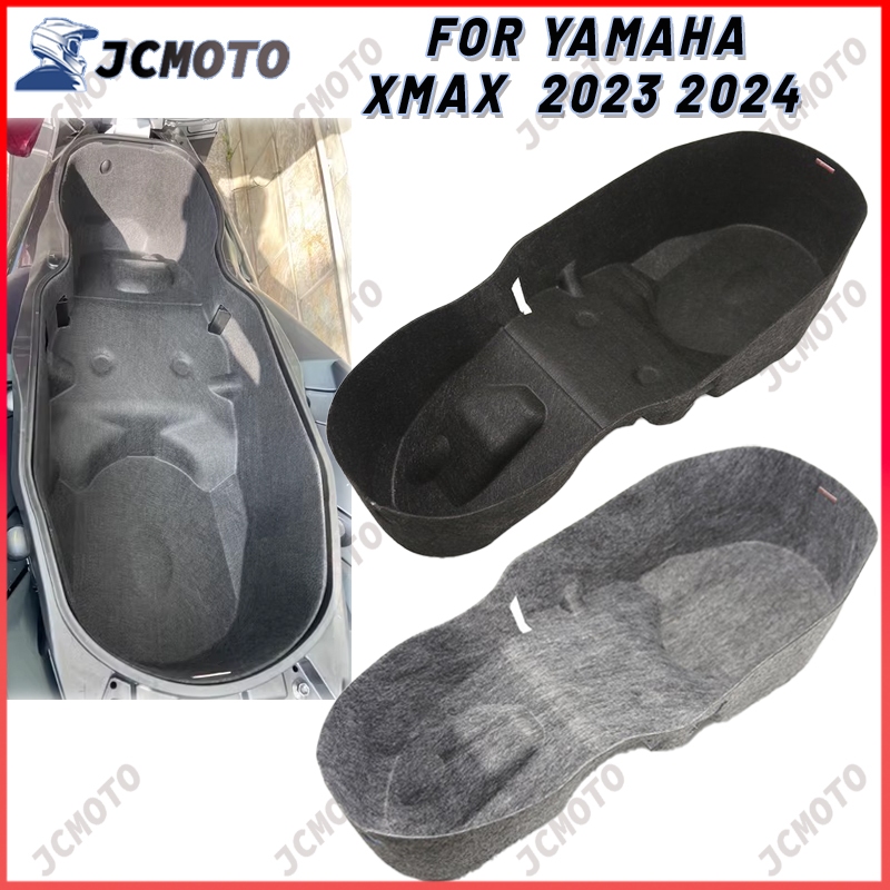 สําหรับ YAMAHA XMAX 300 250 V2 V3 2023-2026 รถจักรยานยนต์กล่องเก็บ Felt Trunk ซับในที่นั่งถัง 3D ด้านหลัง Cargo Protector XMAX300 XMAX V2